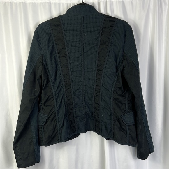 Chico's Navy Blue & Black Military Style Lightweight Lined Blazer Chico's 1 - Picture 8 of 10